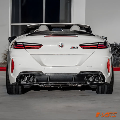 AC Style Carbon Fibre Rear Trunk Lip Spoiler Wing Bodykit for BMW 8 Series G14 Convertible & M8 F91 - Mars Performance