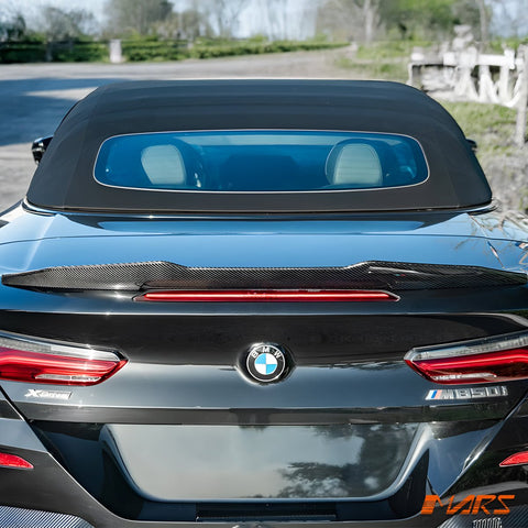 AC Style Carbon Fibre Rear Trunk Lip Spoiler Wing Bodykit for BMW 8 Series G14 Convertible & M8 F91 - Mars Performance