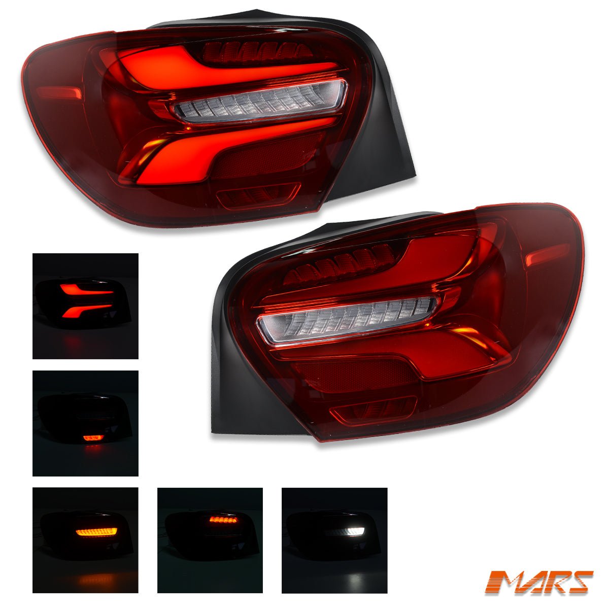 AMG A45 Update Style Full LED Tail Lights for Mercedes - Benz W176 A - Class (2012 - 2018) - Mars Performance