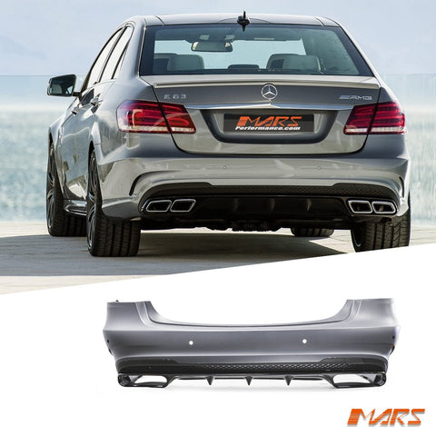 AMG E63 - S Style Rear Bumper bar Bodykit & Diffuser for Mercedes - Benz E - Class Sedan W212 2014 - 2016 - Mars Performance