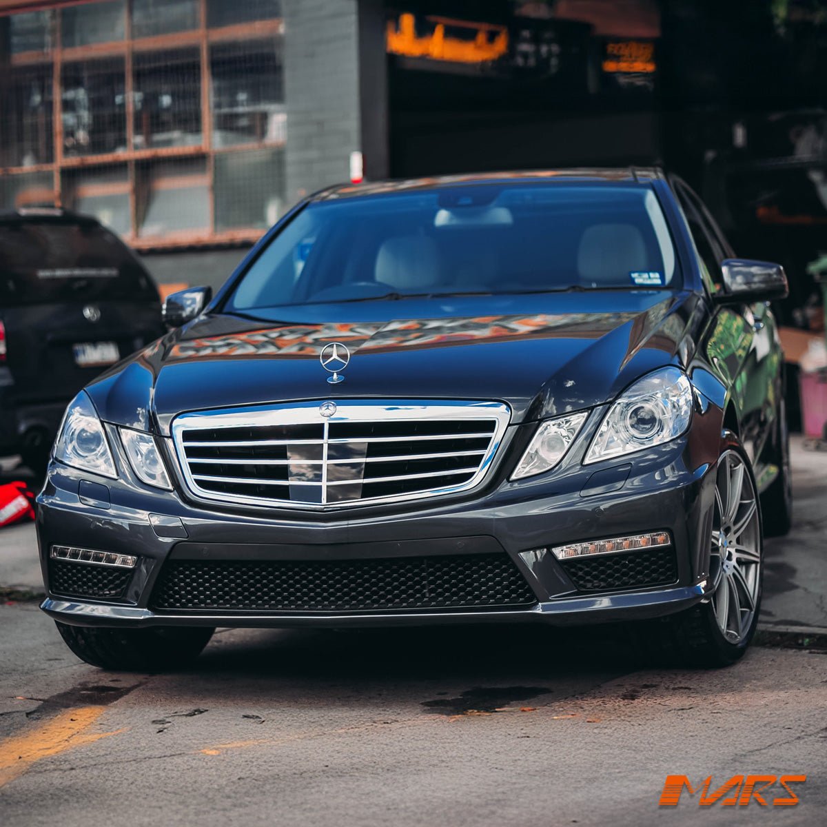 Front GT Bumper Grille ALL BLACK FIT Mercedes Benz W212 E-CLASS 2009-2013