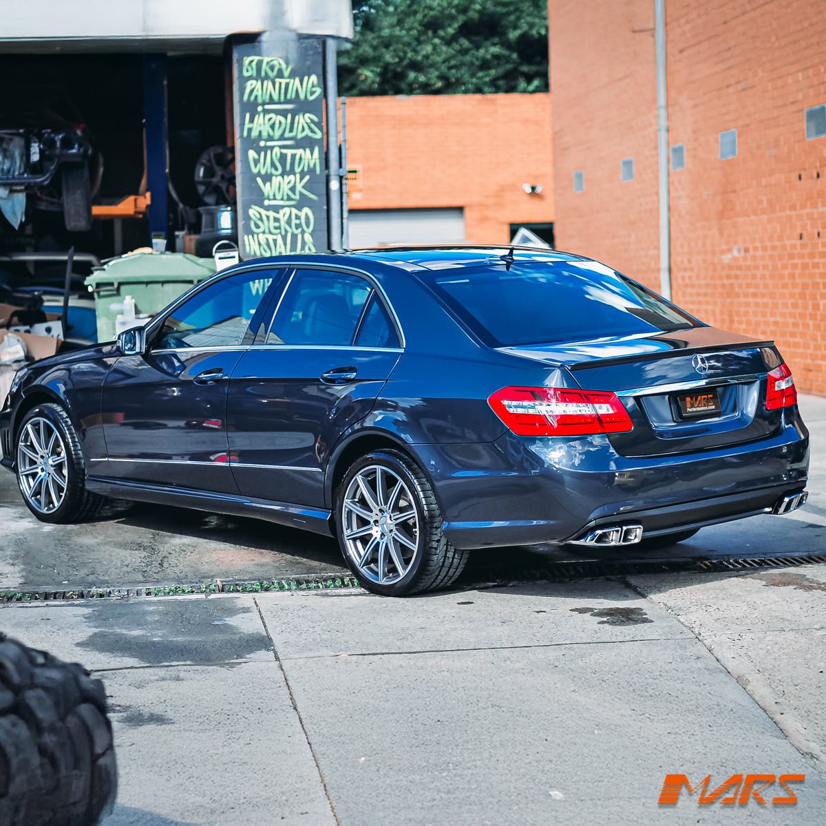 AMG E63 Style Rear Bumper Bar Bodykit with Twin Exhaust Outlet Diffuser for Mercedes - Benz E - Class W212 Sedan 2009 - 2013 - Mars Performance