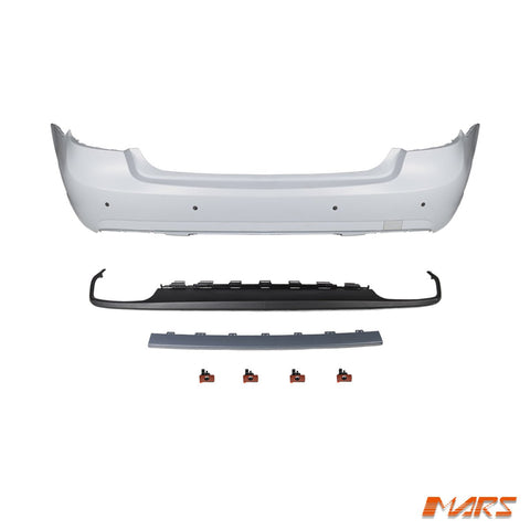 AMG E63 Style Rear Bumper Bar Bodykit with Twin Exhaust Outlet Diffuser for Mercedes - Benz E - Class W212 Sedan 2009 - 2013 - Mars Performance