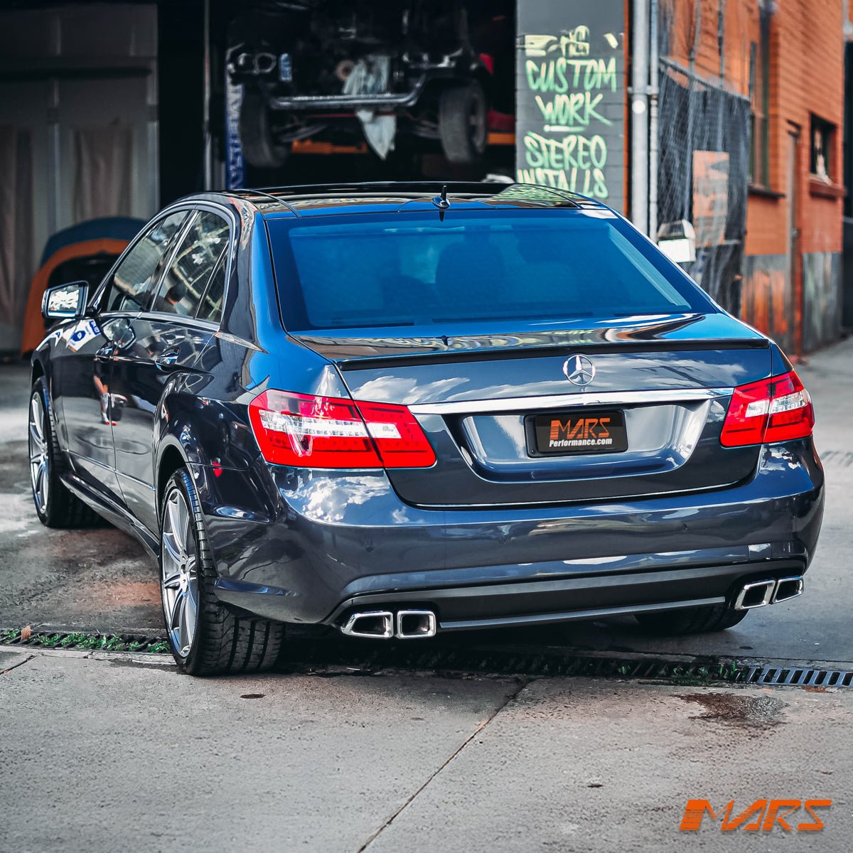 AMG E63 Style Rear Bumper Bar Bodykit with Twin Exhaust Outlet Diffuser for Mercedes - Benz E - Class W212 Sedan 2009 - 2013 - Mars Performance