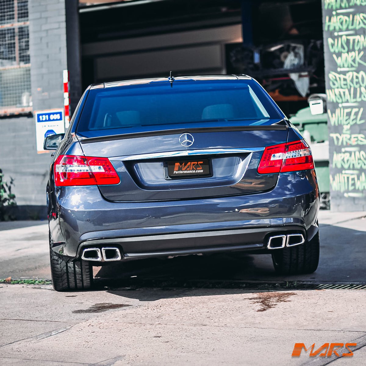 AMG E63 Style Rear Bumper Bar Bodykit with Twin Exhaust Outlet Diffuser for Mercedes - Benz E - Class W212 Sedan 2009 - 2013 - Mars Performance
