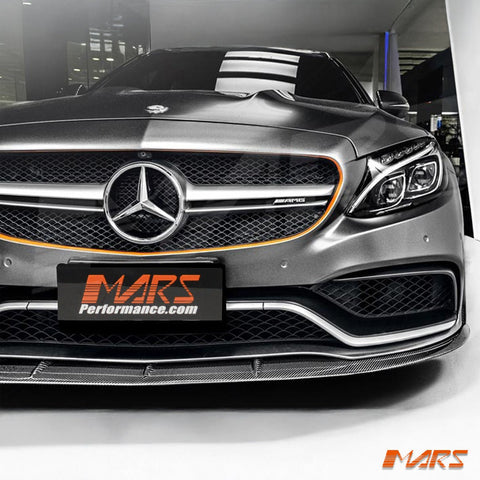 AMG Edition 1 Style Carbon Fibre Front Bumper Bar Lip Spoiler Bodykit for Mercedes - Benz C63 & C63 - S C205 Coupe & A205 Convertible 2015 - 2021 - Mars Performance
