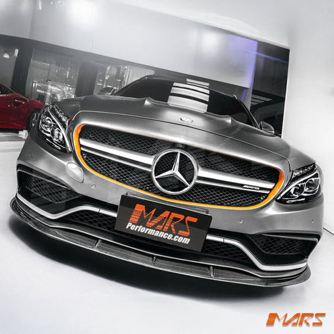 AMG Edition 1 Style Carbon Fibre Front Bumper Bar Lip Spoiler Bodykit for Mercedes - Benz C63 & C63 - S C205 Coupe & A205 Convertible 2015 - 2021 - Mars Performance