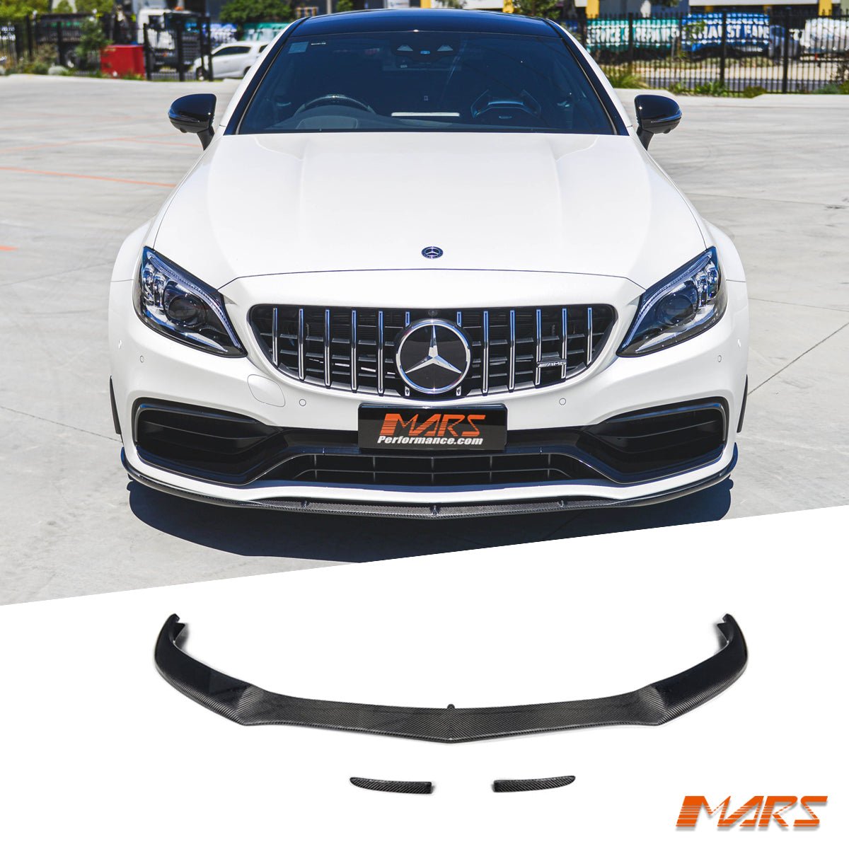AMG Edition 1 Style Carbon Fibre Front Bumper Bar Lip Spoiler Bodykit for Mercedes - Benz C63 & C63 - S C205 Coupe & A205 Convertible 2015 - 2021 - Mars Performance