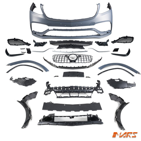 AMG GLS63 Style Front Bumper bar Bodykit & Grill for Mercedes - Benz GLS Class X166 2016 - 2019 - Mars Performance