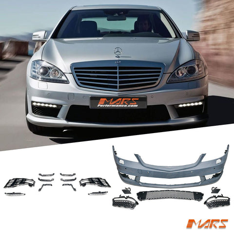 AMG Style Front Bumper bar Bodykit & DRL Lights for Mercedes - Benz S - Class W221 & S63 S65 2006 - 2013 - Mars Performance