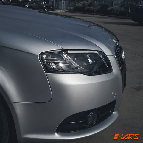 Black 3D Day - Time LED Stripe DRL Projector Head Lights for AUDI A4 S4 RS4 B7 2005 - 2008 - Mars Performance
