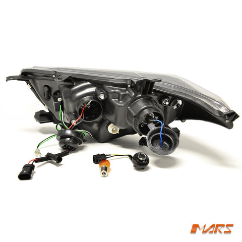 Black 3D DRL LED Projector Head Lights for Toyota HighLander & Kluger 2011 - 2013 - Mars Performance