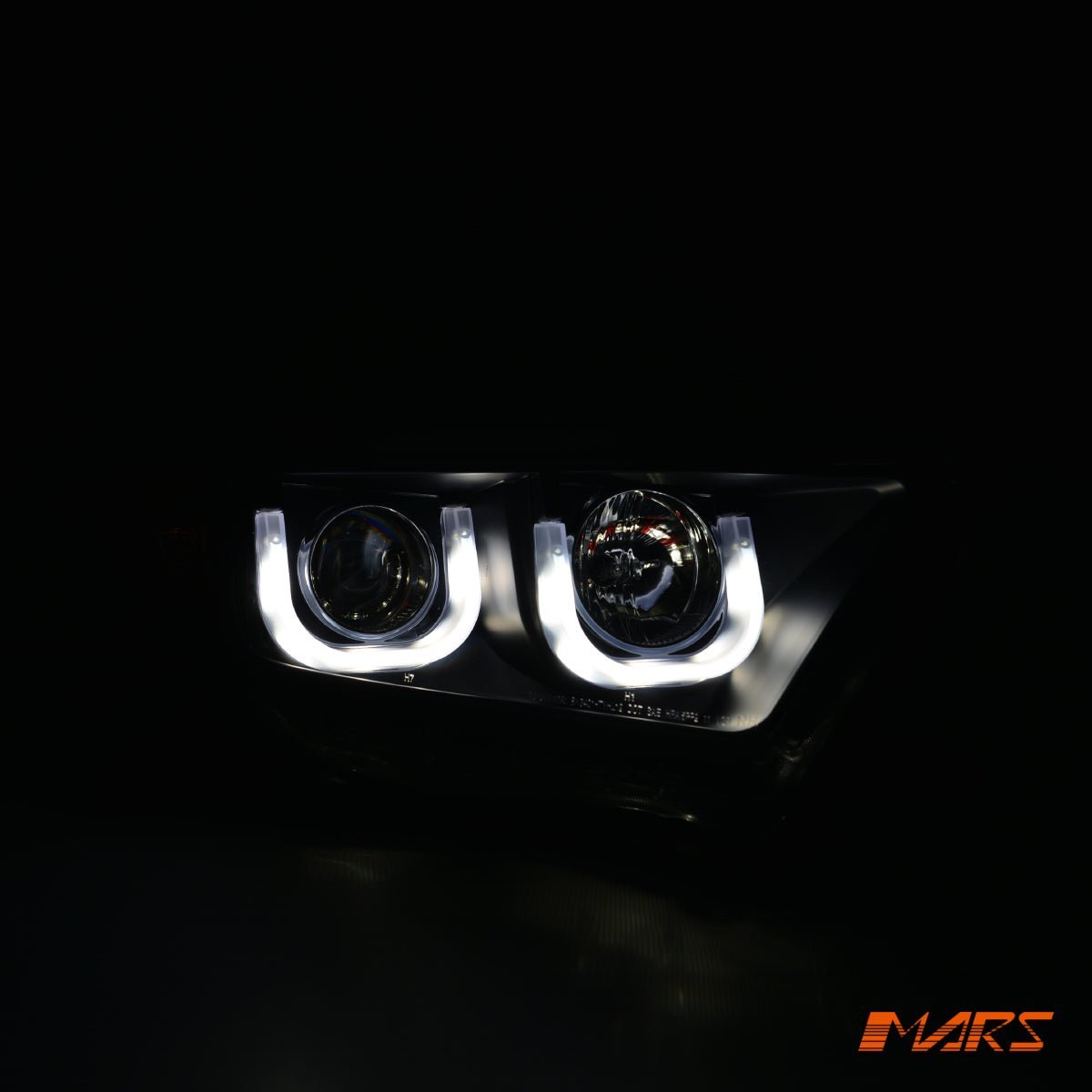 Black 3D DRL LED Projector Head Lights for Toyota HighLander & Kluger 2011 - 2013 - Mars Performance