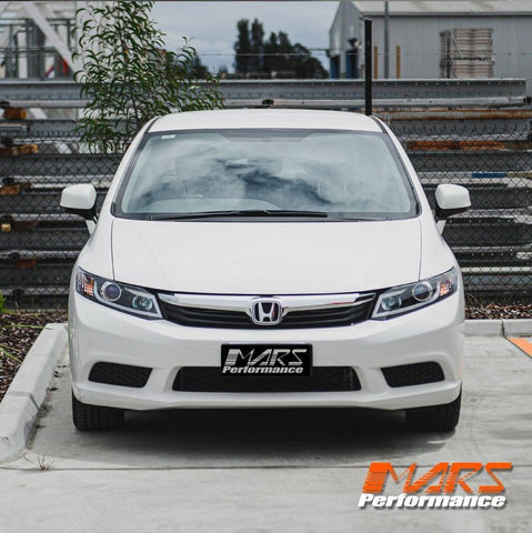 Black 3D DRL Stripe Bar Projector Head Lights for Honda Civic 9th Gen FB Sedan 2012 - 2016 - Mars Performance