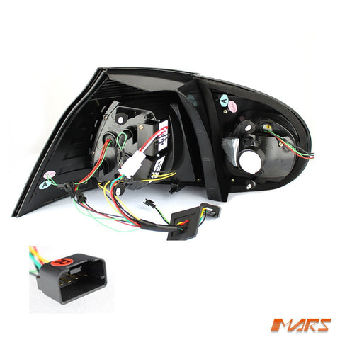 Black 3D Full LED Tail lights for VolksWagen VW Golf V Hatch MK - 5 2004 - 2009 - Mars Performance