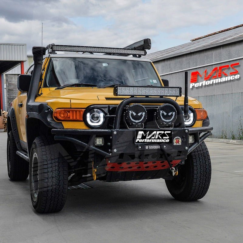 Black 3D LED Day - Time DRL Dual Beam Projector Head Lights for Toyota FJ - Cruiser 2006 - 2022 - Mars Performance