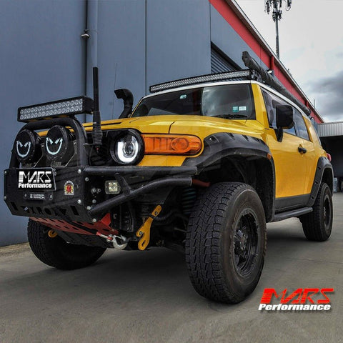 Black 3D LED Day - Time DRL Dual Beam Projector Head Lights for Toyota FJ - Cruiser 2006 - 2022 - Mars Performance