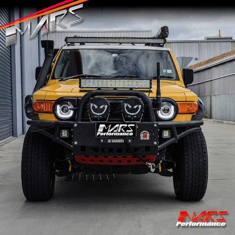 Black 3D LED Day - Time DRL Dual Beam Projector Head Lights for Toyota FJ - Cruiser 2006 - 2022 - Mars Performance