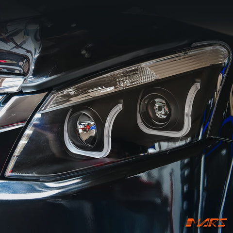 Black 3D LED Stripe & Projector Head Lights for ISUZU D - MAX UTE 2012 - 2016 - Mars Performance