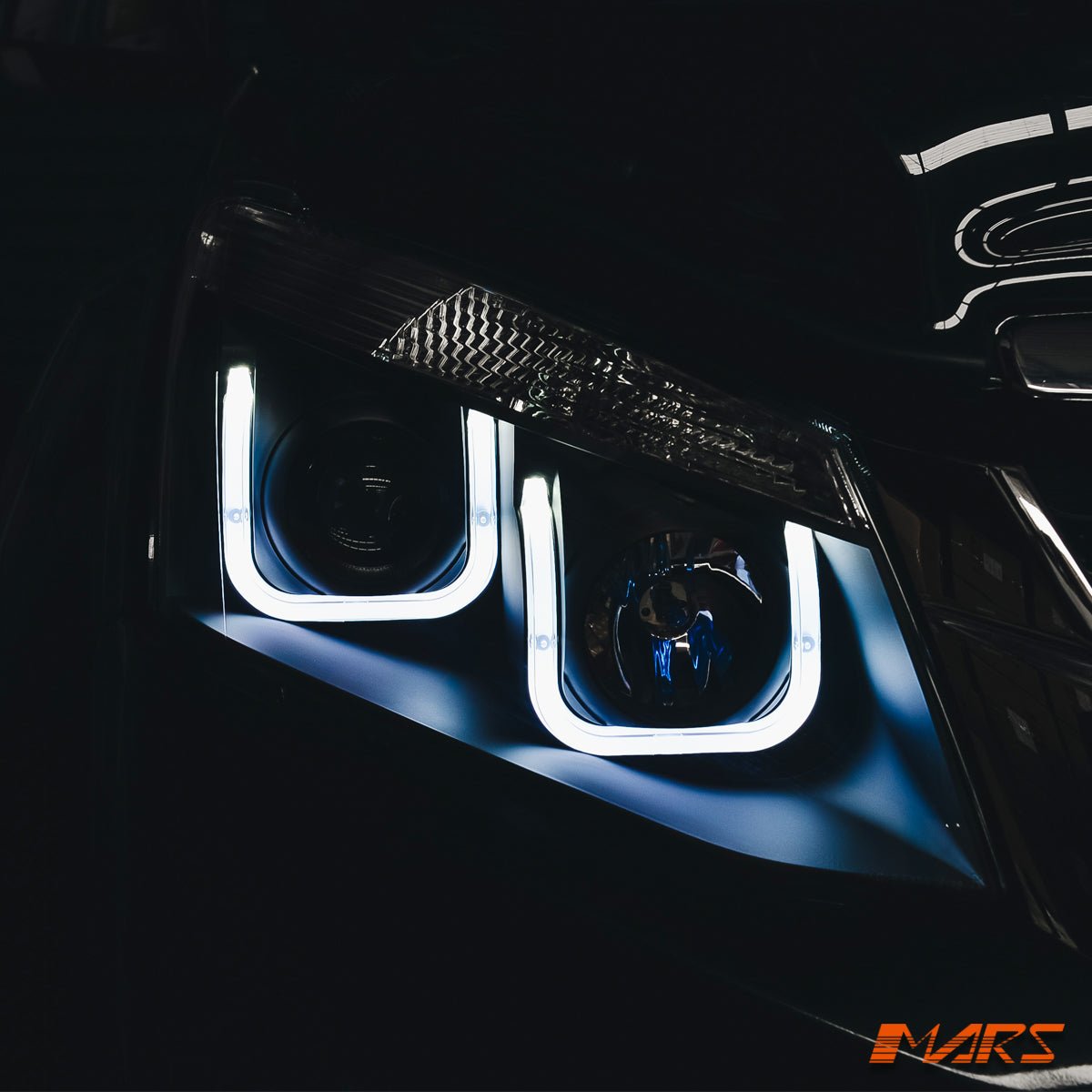 Black 3D LED Stripe & Projector Head Lights for ISUZU D - MAX UTE 2012 - 2016 - Mars Performance