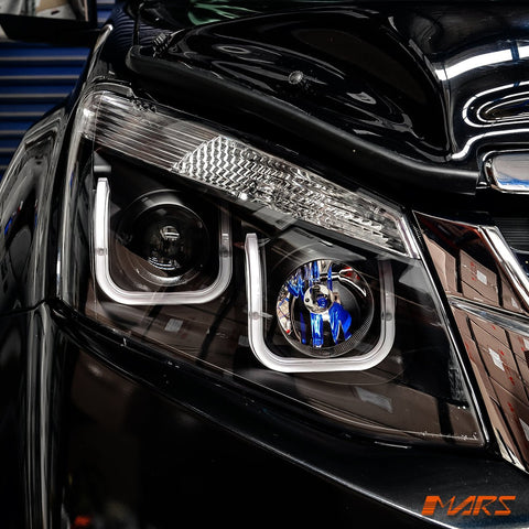 Black 3D LED Stripe & Projector Head Lights for ISUZU D - MAX UTE 2012 - 2016 - Mars Performance