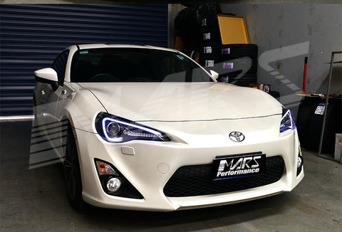 Black 3D Light Bar DRL & Full LED Dual Beam Head Lights with Sequential indicators for Toyota 86 ZN6 GT GTS & Subaru BRZ ZC6 - Mars Performance