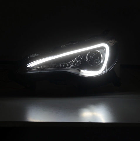 Black 3D Light Bar DRL & Full LED Dual Beam Head Lights with Sequential indicators for Toyota 86 ZN6 GT GTS & Subaru BRZ ZC6 - Mars Performance