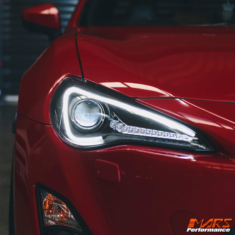 Black 3D Light Bar DRL & Full LED Dual Beam Head Lights with Sequential indicators for Toyota 86 ZN6 GT GTS & Subaru BRZ ZC6 - Mars Performance