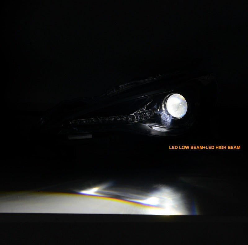Black 3D Light Bar DRL & Full LED Dual Beam Head Lights with Sequential indicators for Toyota 86 ZN6 GT GTS & Subaru BRZ ZC6 - Mars Performance