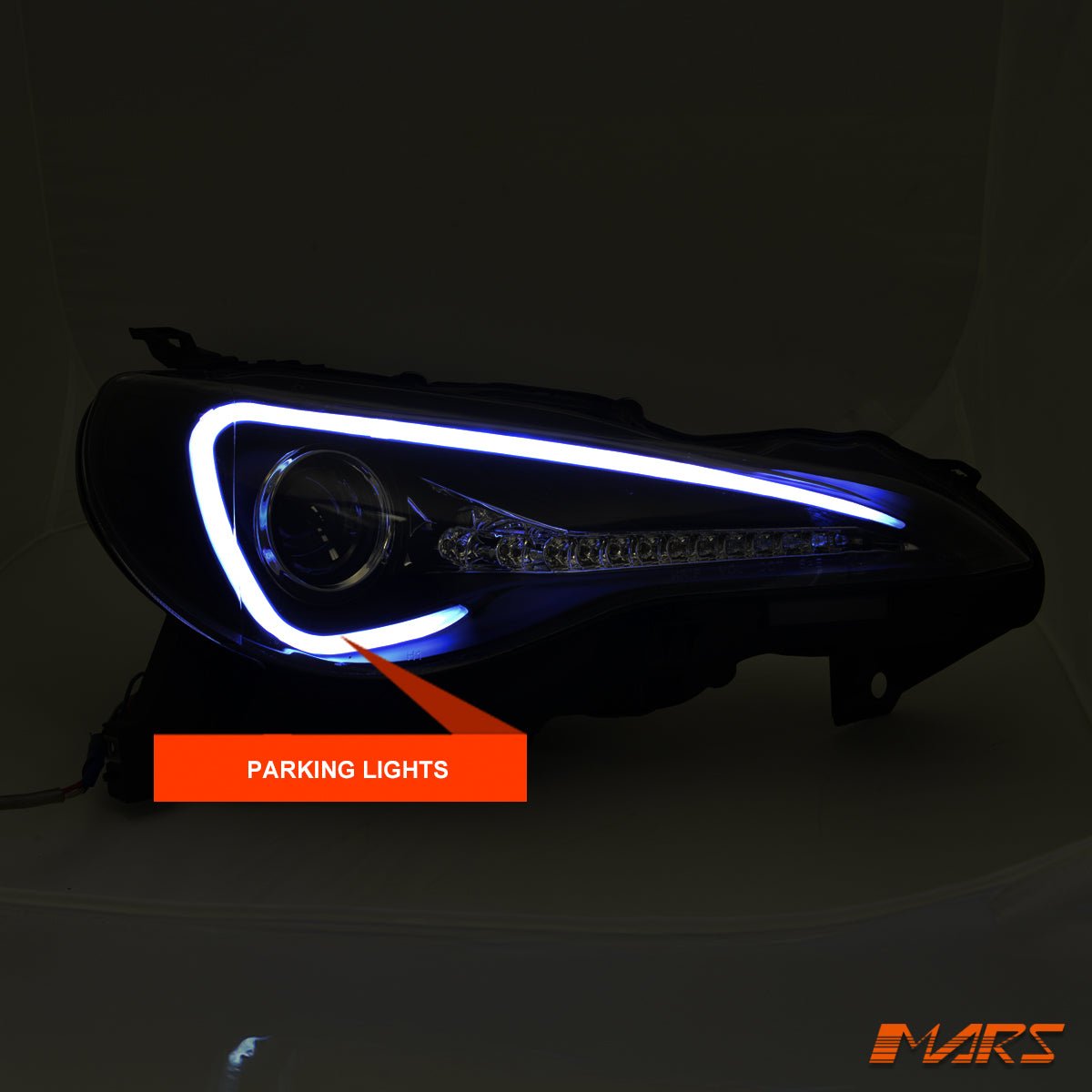 Black 3D Light Bar DRL Projector Head Lights with optional Sequential indicators for Toyota 86 ZN6 GTS & Subaru BRZ ZC6 2012 - 2021 - Mars Performance