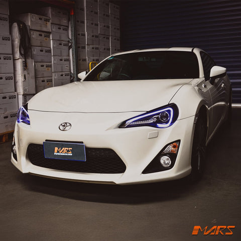 Black 3D Light Bar DRL Projector Head Lights with optional Sequential indicators for Toyota 86 ZN6 GTS & Subaru BRZ ZC6 2012 - 2021 - Mars Performance