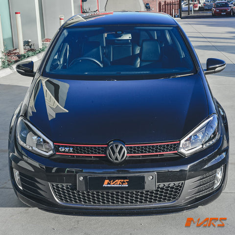 Black 3D Stripe Bar & DRL LED Day Time Projector Head Lights for VolksWagen VW Golf VI MK - 6 - Mars Performance