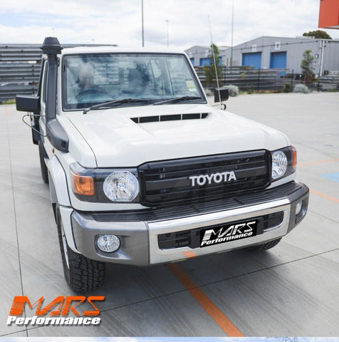 Black 70th anniversary Style Front Grill Grille Bodykit for Toyota Land Landcruiser 70 Series 2007 - 2022, FJ70 LC73 LC76 LC78 LC79 - Mars Performance