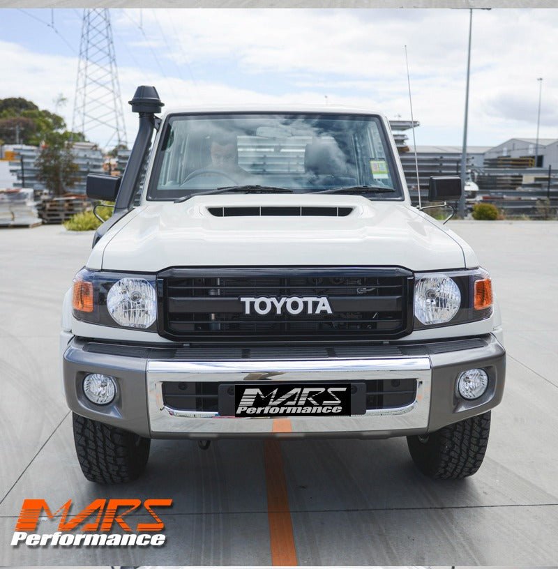 Black 70th anniversary Style Front Grill Grille Bodykit for Toyota Land Landcruiser 70 Series 2007 - 2022, FJ70 LC73 LC76 LC78 LC79 - Mars Performance