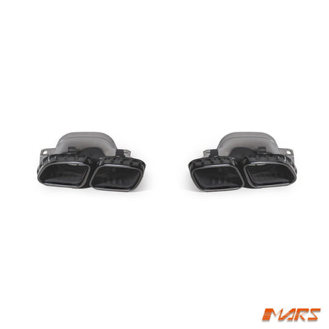 Black AMG Style Exhaust Muffler Tips for Mercedes - Benz C - Class W206 C63 C63 - S 2022+ - Mars Performance