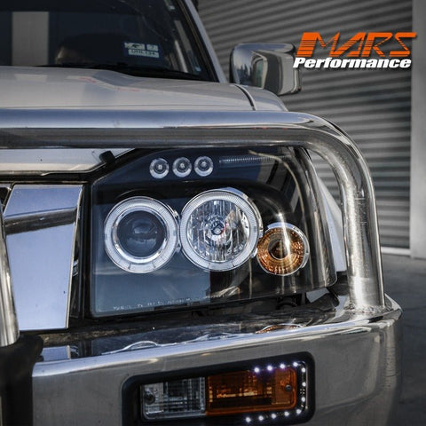Black Angel - Eyes Projector Head Lights for Nissan Navara D22 2003 - 2014 - Mars Performance