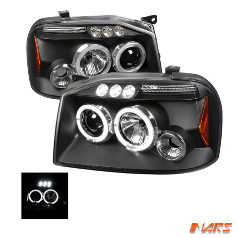 Black Angel - Eyes Projector Head Lights for Nissan Navara D22 2003 - 2014 - Mars Performance