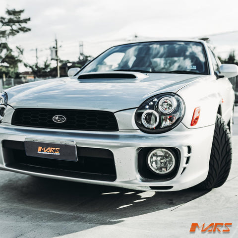 Black Angel Eyes Projector Head Lights for Subaru Impreza & WRX STI 2001 - 2003 - Mars Performance