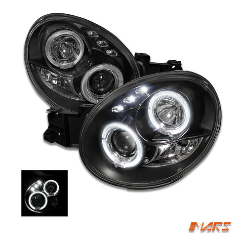 Black Angel Eyes Projector Head Lights for Subaru Impreza & WRX STI 2001 - 2003 - Mars Performance