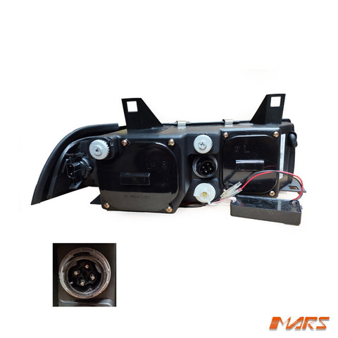 Black CCFL Angel Eyes Head Lights for BMW 3 - Series E36 2 Doors Coupe & Convertible 1992 - 1999 - Mars Performance
