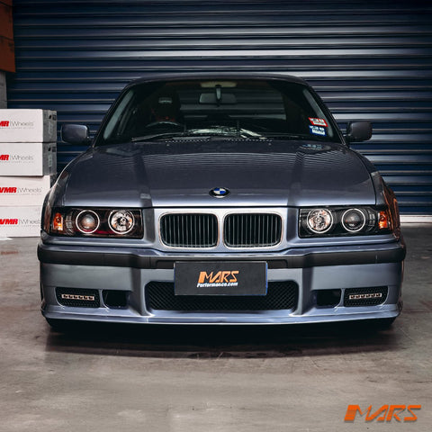 Black CCFL Angel Eyes Head Lights for BMW 3 - Series E36 2 Doors Coupe & Convertible 1992 - 1999 - Mars Performance