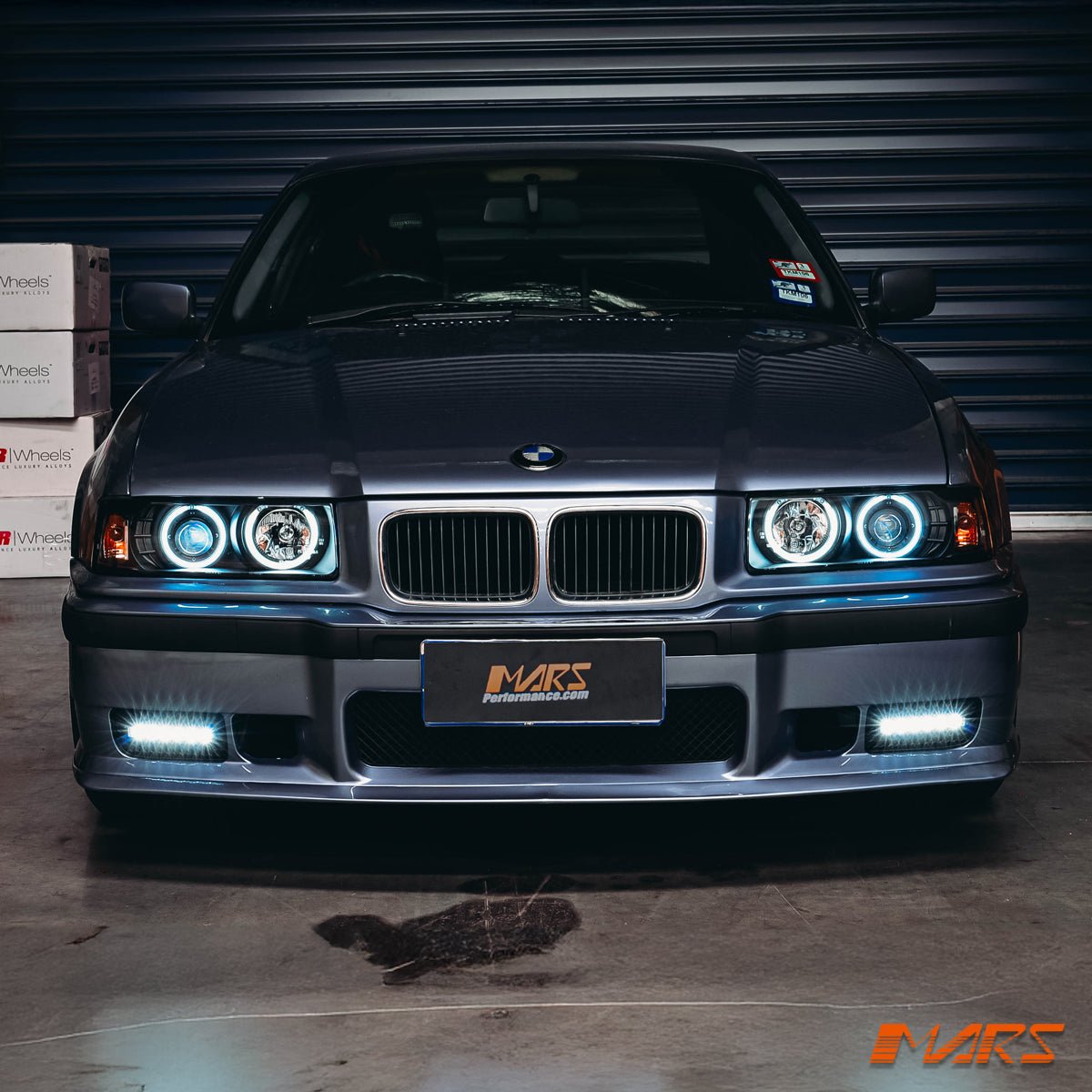 Black CCFL Angel Eyes Head Lights for BMW 3 - Series E36 2 Doors Coupe & Convertible 1992 - 1999 - Mars Performance