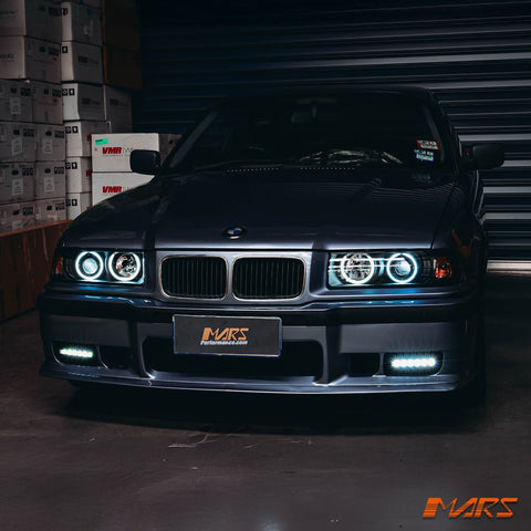 Black CCFL Angel Eyes Head Lights for BMW 3 - Series E36 2 Doors Coupe & Convertible 1992 - 1999 - Mars Performance