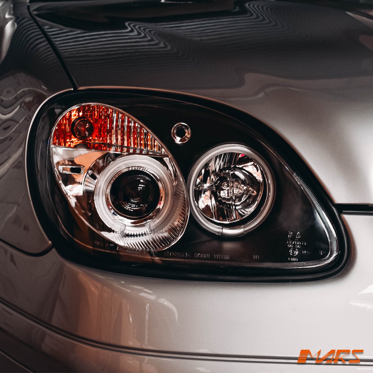Black CCFL Angel Eyes Head Lights for Mercedes - Benz SLK R170 1997 - 2004 - Mars Performance