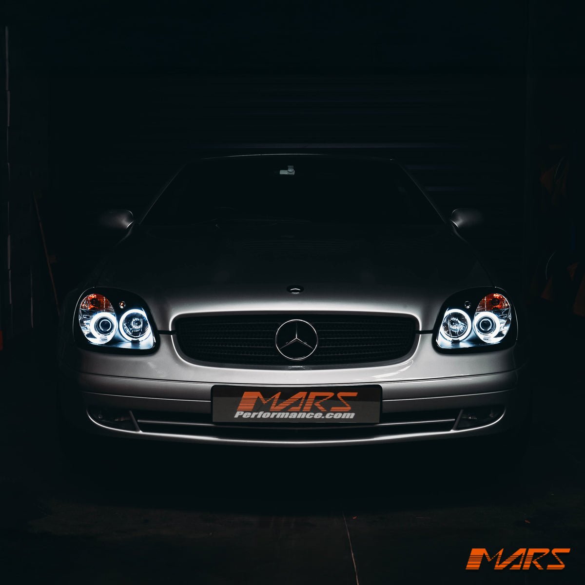 Black CCFL Angel Eyes Head Lights for Mercedes - Benz SLK R170 1997 - 2004 - Mars Performance
