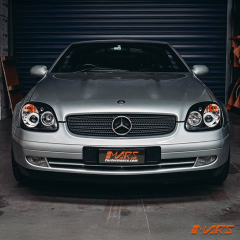 Black CCFL Angel Eyes Head Lights for Mercedes - Benz SLK R170 1997 - 2004 - Mars Performance