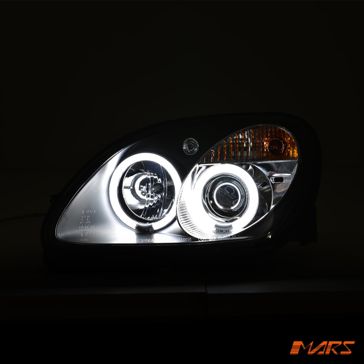 Black CCFL Angel Eyes Head Lights for Mercedes - Benz SLK R170 1997 - 2004 - Mars Performance