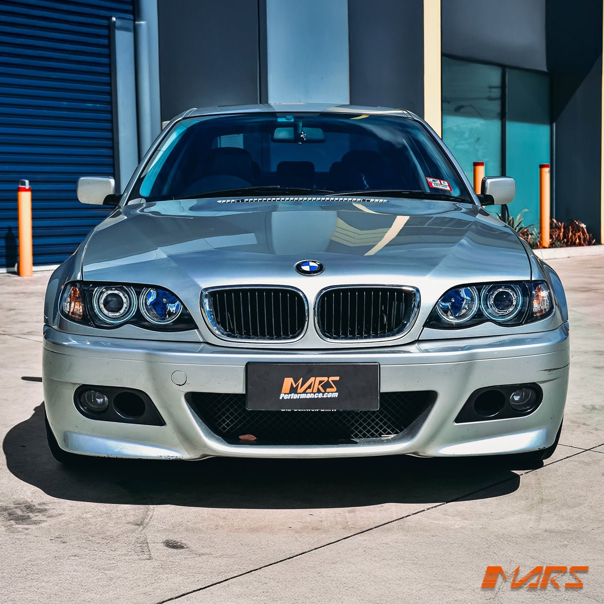 Black CCFL Angel - Eyes Projector Head Lights for BMW 3 - Series E46 Sedan & Wagon LCI Facelift 2002 - 2004 - Mars Performance