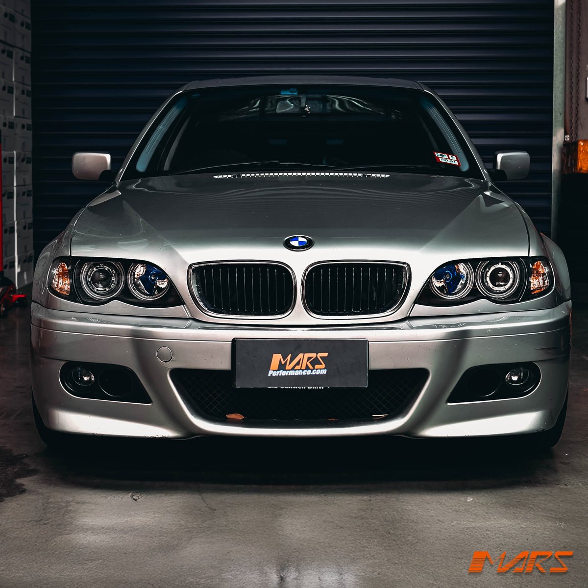 Black CCFL Angel - Eyes Projector Head Lights for BMW 3 - Series E46 Sedan & Wagon LCI Facelift 2002 - 2004 - Mars Performance