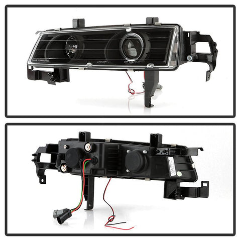 Black CCFL Angel - Eyes Projector Head Lights for Honda Prelude 1992 - 1996 - Mars Performance
